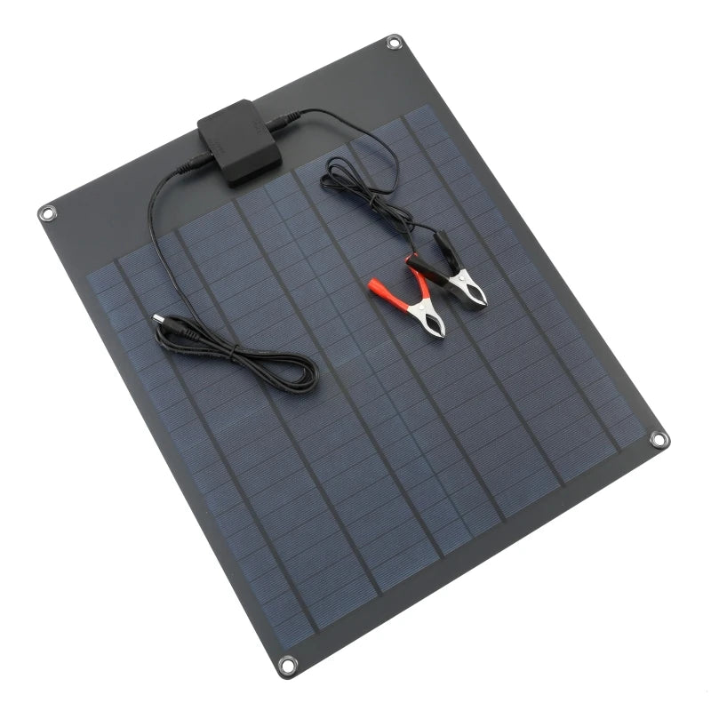 50W/100W Portable Solar Panel USB Outdoor Mobile Power DIY Travel Cell Phone Charger Car Yacht 12V18V Battery Pack Power Panel