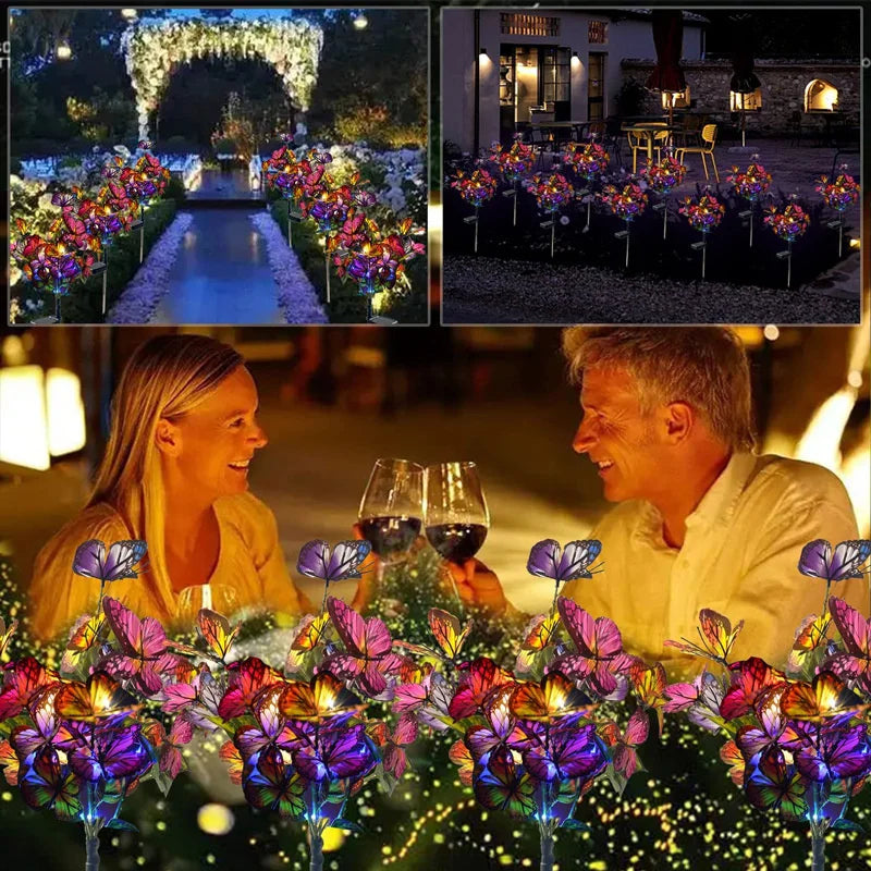 Solar Butterfly LED Fairy Lights - Perfect for Valentine's Day Easter Halloween Christmas Decoration Solar Outdoor Garden Lamp