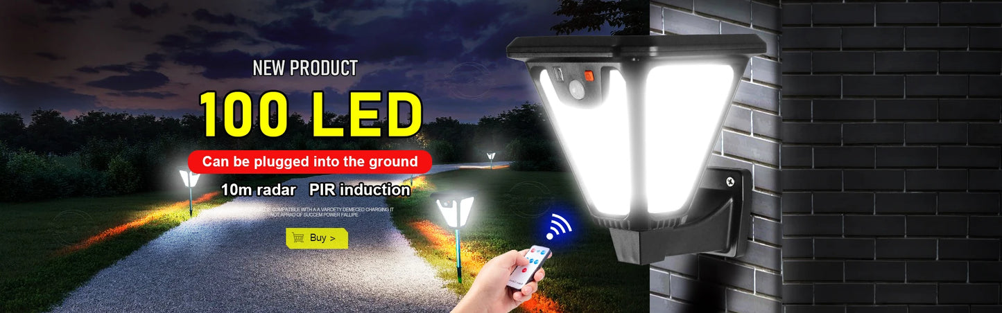 5000K Solar Pathway Garden Decor Lights Outdoor With Motion Sensor IP65 Waterproof Solar Lamp Patio Yard Lawn Sunlight Wall Lamp