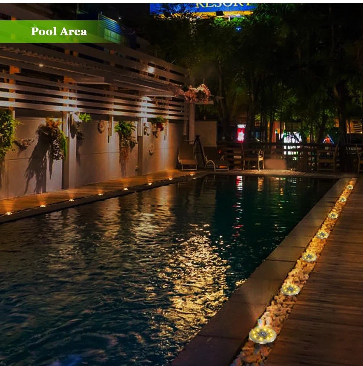 Solar Ground Lights LED Waterproof Solar Garden Lights Outdoor Bright in-Ground Lights Landscape Lighting for Patio Pathway Lawn