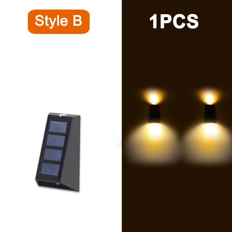 NEW Solar Wall Lights Outdoor Waterproof Street Decoration Wall Lighting LED Solar Power Porch Lamp For Villa Patio Garden
