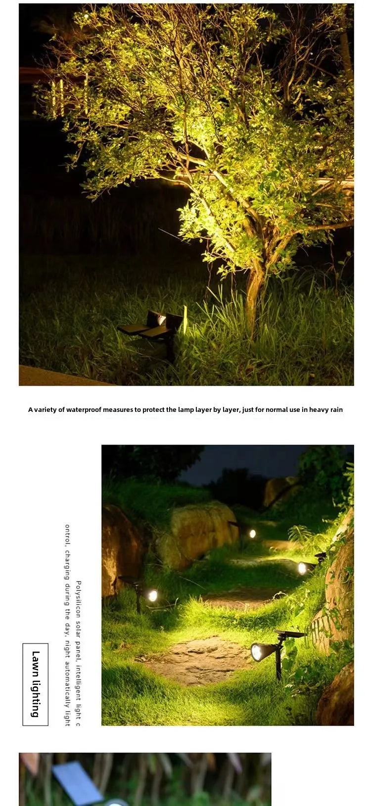 1/2 Packs Solar Lights Solar Spotlight Waterproof Solar Wall Light Solar Garden Light Solar Lamp Outdoor Spotlight