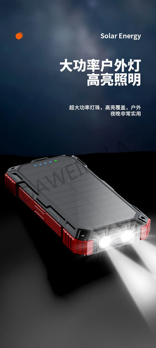 Solar panels Power bank Wireless charging solar phone charger 68000mAh with outdoor lighting Phone Charger 15W Wireless charging