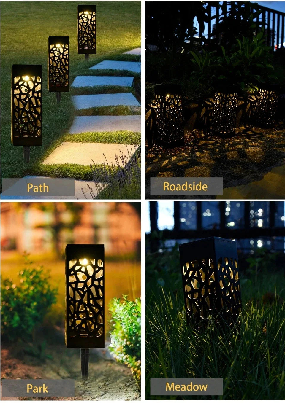 Outdoor Solar LED Solar Lawn Lights Waterproof Garden Decoration Lamp Yard Landscape Patio Pathway Retro Buried Path Light