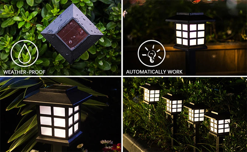 LED Solar Pathway Lights Lawn Lamp Outdoor Solar Lamp Decoration for Garden/Yard/Landscape/Patio/Driveway/Walkway Lighting