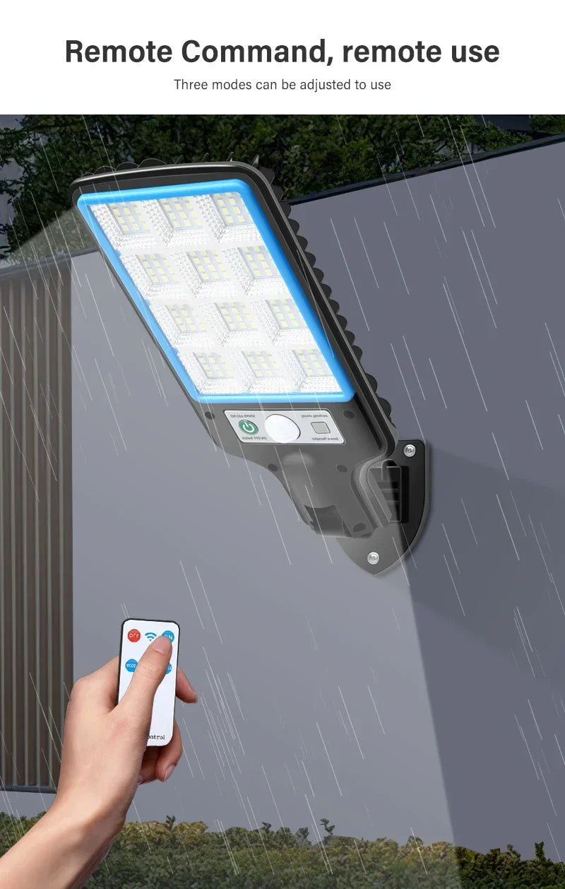 LED Solar Street Lights Outdoor 1-4 Pack Solar Lamp with 3 Light Mode Waterproof Motion Sensor Security Lighting for Garden