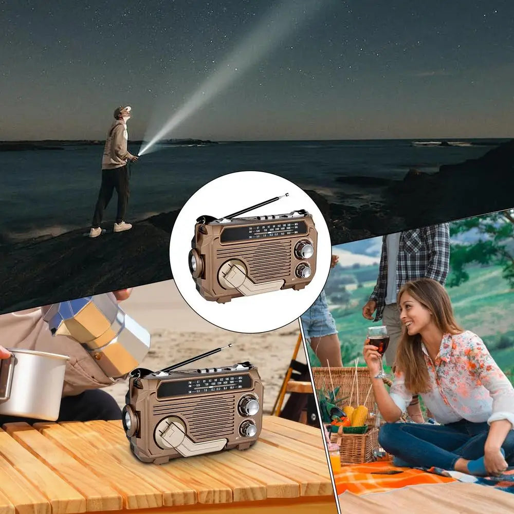 Solar Charging Emergency Radios Portable Radio Receiver Crank Radio Solar Hand Crank Radio Emergency Multifunctional Radio