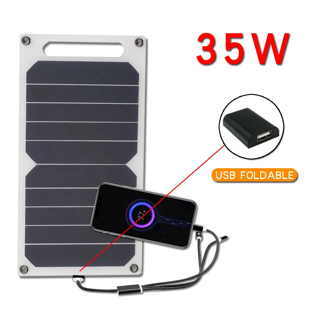 USB 5V Solar Panel System with Camping Charging for Power Banks and Mobile Phones for Phone Car Mp3 PAD Charger Outdoor Batter