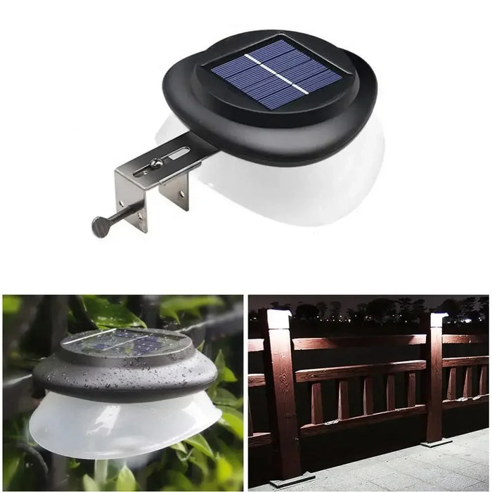 High Brightness Solar Fence Lights Upgraded with 9 LED Outdoor Waterproof Intelligent Solar Garden Gutter Lights