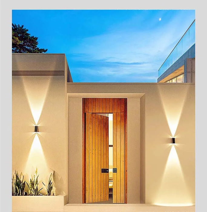 Solar Wall Lights Outdoor Garden Lighting External Solar Powered Led Outdoor Lamp Wall Sconces Yard and Garden Decors Decoration