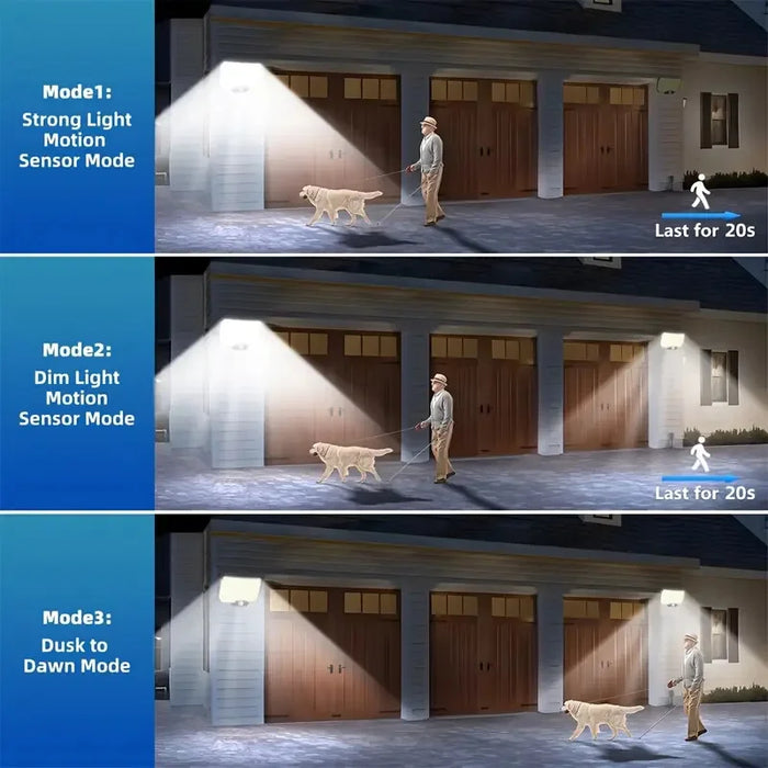 Solar Lights for Outside, Solar Light Outdoor with Motion Sensor Waterproof Wall Lamp for Yard Garage Solar Flood Security Light