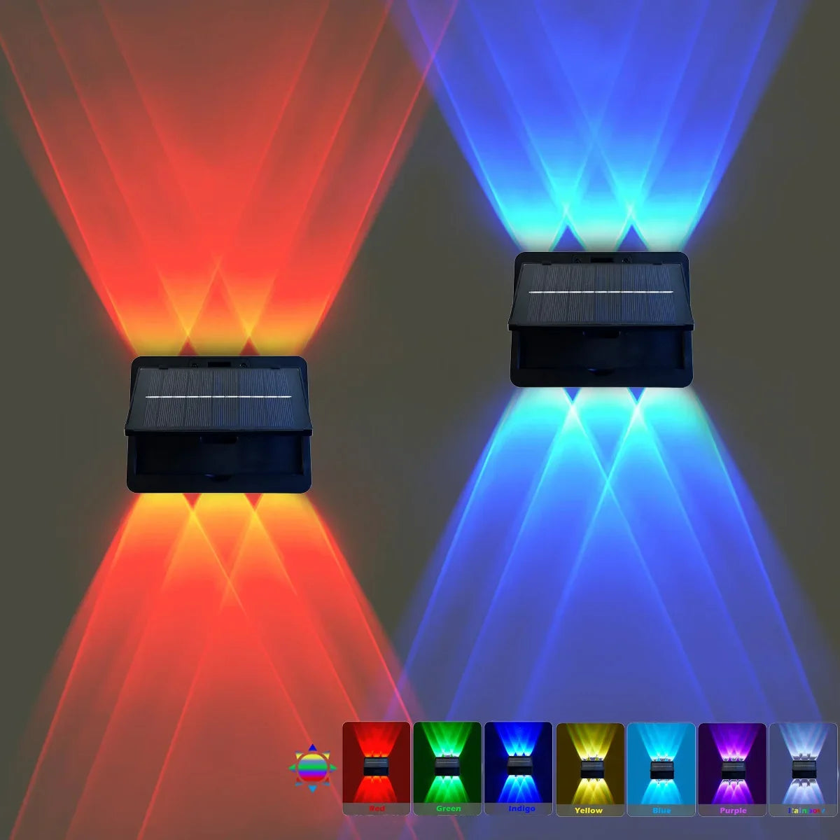 Solar Fence Lights IP54 Fence Solar Light Outdoor Fence Light for Outside Backyard/Railing/Step/Patio/Stair Railings and Wall