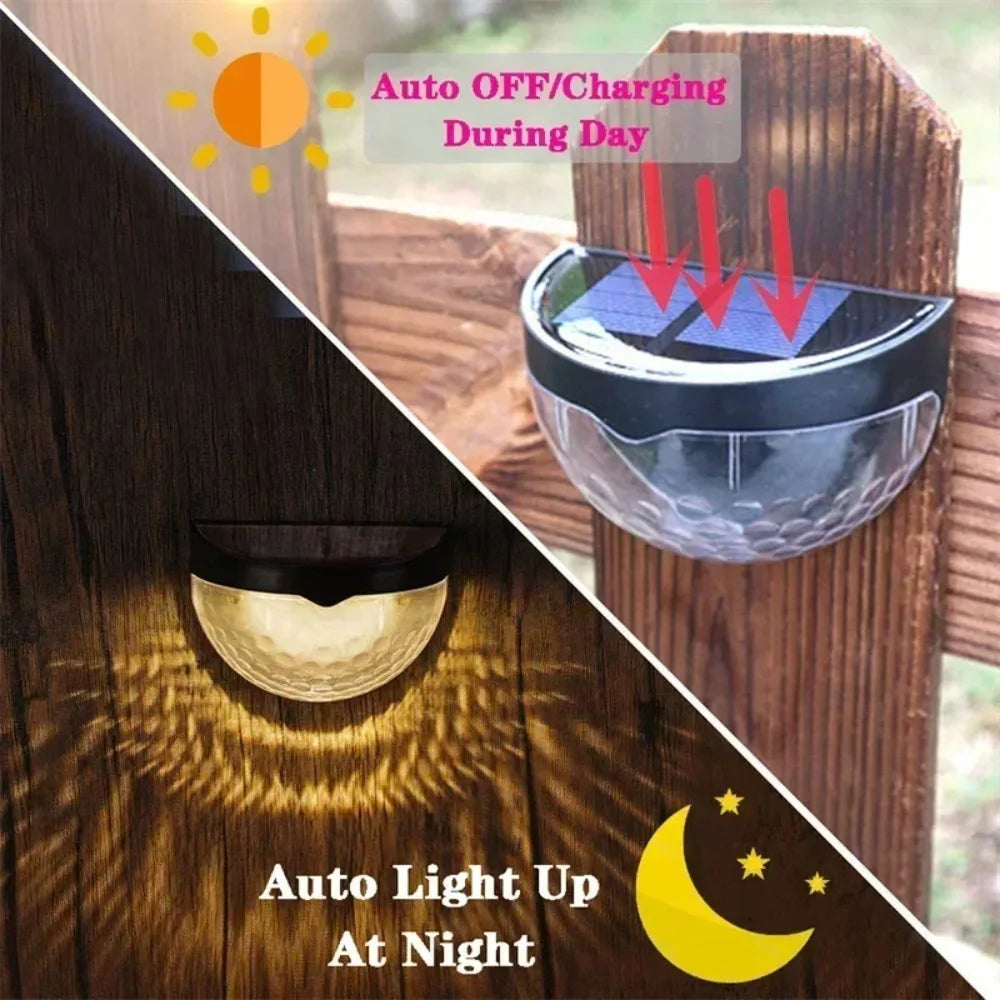 2/4pcs Solar Wall Lamps Outdoor Waterproof Courtyard Garden Decoration Porch Yard Energy-saving Street Lights Christmas Decor