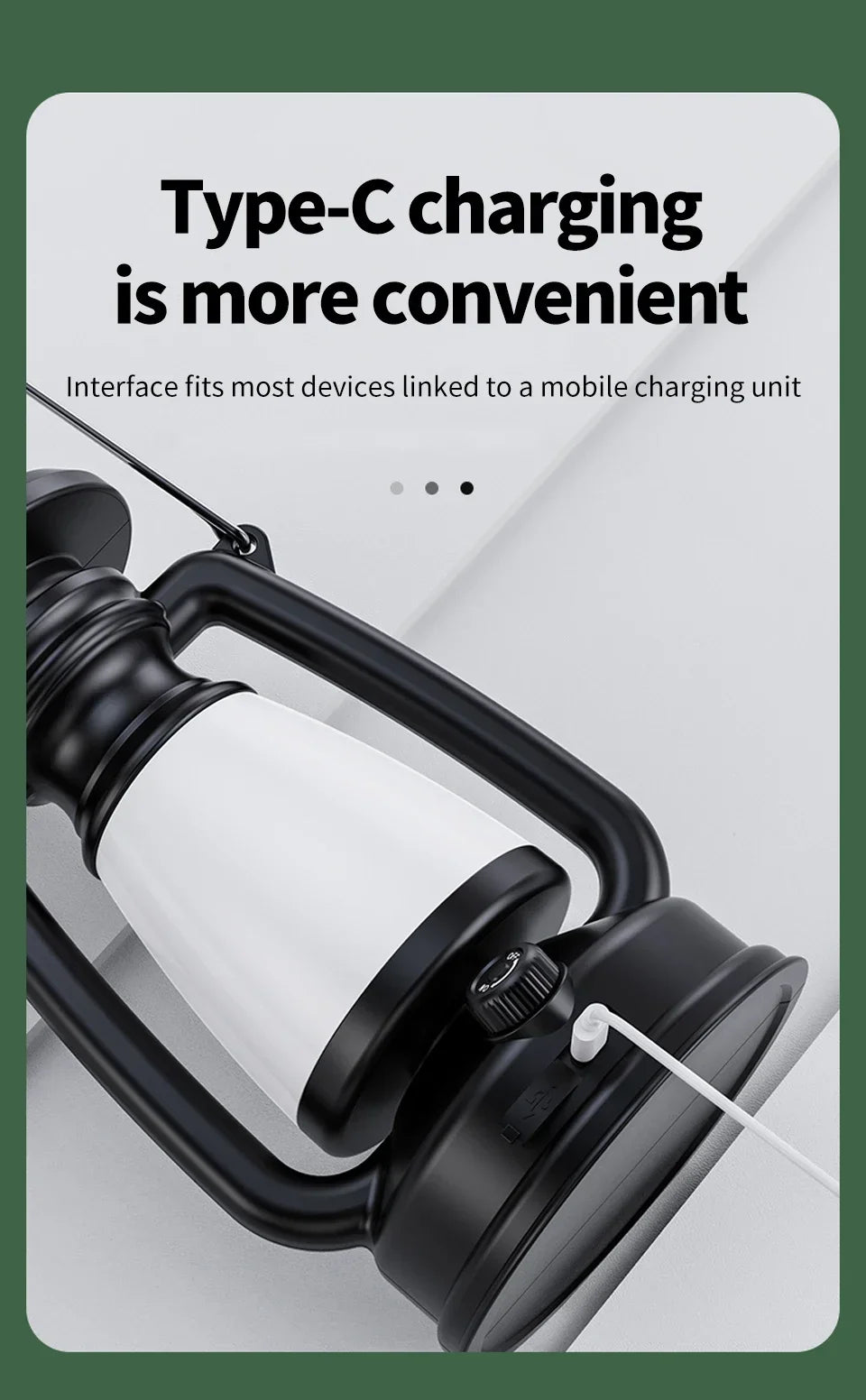 USB Rechargeable/Solar Charging Camping Light Portable Camping Lanterns 3 Lighting Modes Dimming Outdoor Hanging Tent Light