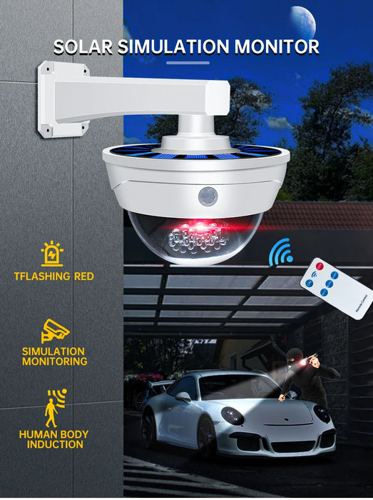 Solar Powered Fake Security Camera Shape Solar Light with PIR Motion Sensor Detection Lights for Outdoor Home Office Shop Garage