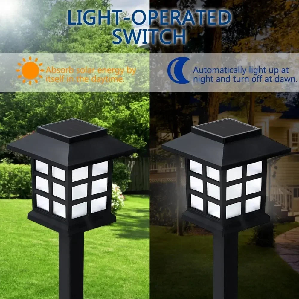 Led Solar Pathway Lights Waterproof Outdoor Solar Lamp for Garden/Landscape/Yard/Patio/Driveway/Walkway Lighting