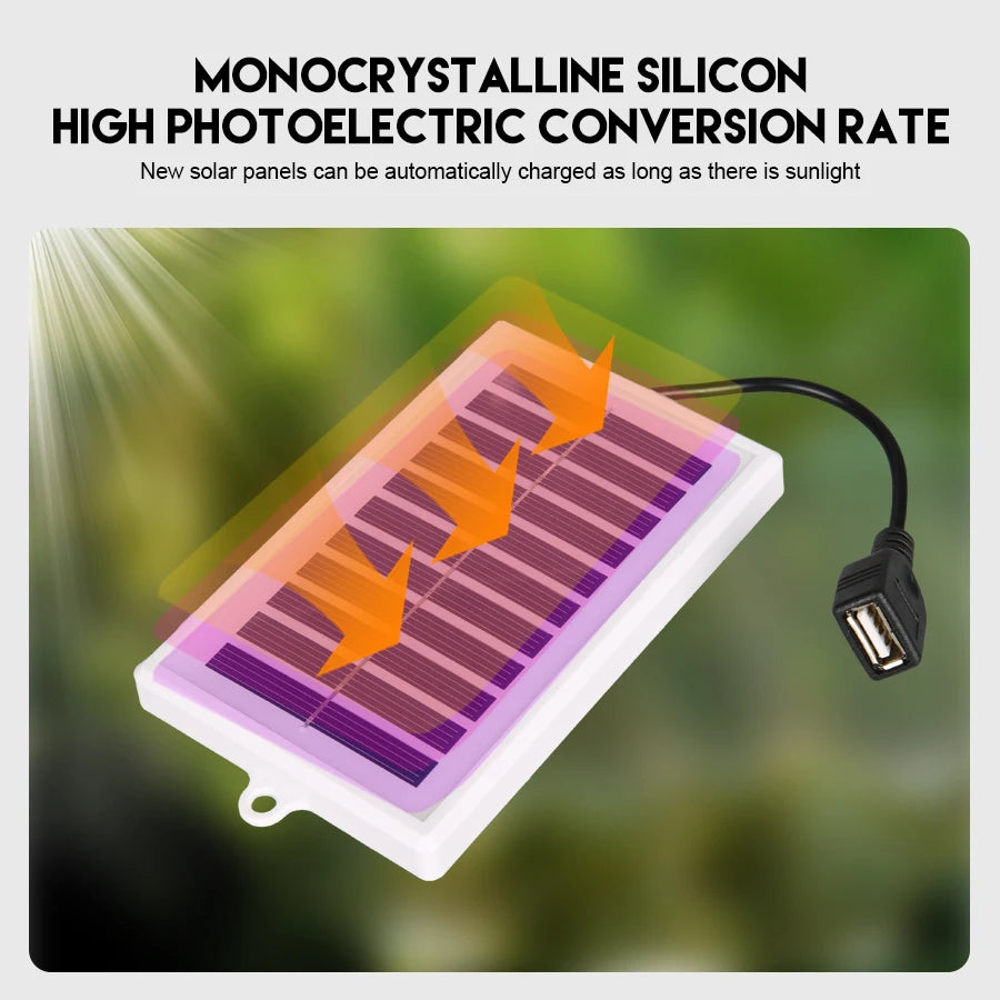 Solar Camping Equipment Emergency Tool Portable Power Source for Outdoor Use Travel Camping Flashlight Fan Mobile Phone Charging