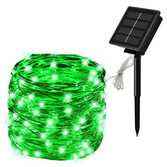 32M Solar String Fairy Lights Christmas Lights Outdoor Waterproof Garland Solar Power Lamp Christmas For Garden Decoration