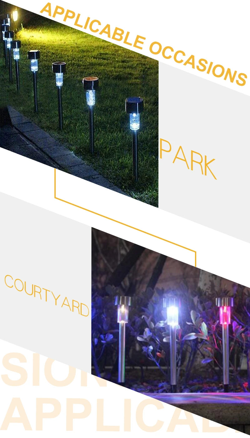 Outdoor Solar Lights Garden Lights Solar Powered Lamp Lantern Waterproof Landscape Lighting Pathway Yard Lawn Garden Decoration