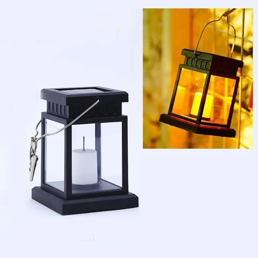 Waterproof Solar Hanging Lantern Hanging Atmosphere Simulated Candle Lanterns Luminous Night Lights Led Wind Lights Outdoor