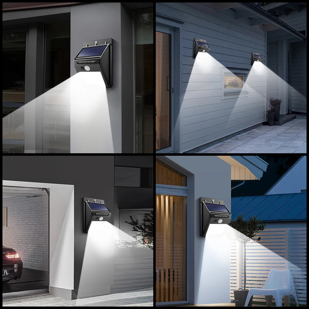 2000LM Solar Wall Light Motion Sensor Outdoor Solar Lamp LED Solar Lights IP65 Waterproof Solar Street Light Outdoor Garden Lamp