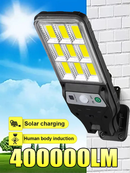 400000LM Solar LED Lights Outdoor With 3 Mode Waterproof Motion Sensor Security Lighting Wall Street Lamp for Garden Patio Path