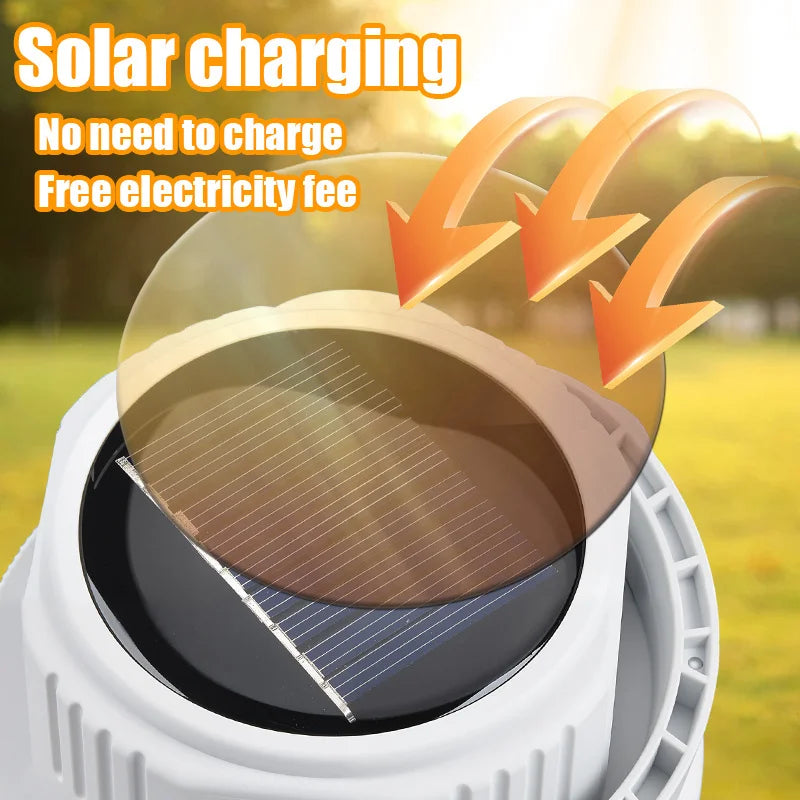 Solar Camping Lights Outdoor Waterproof Multifunctional Tent Flashlight Type-C And Solar Charge Atmosphere Light LED with Hook 