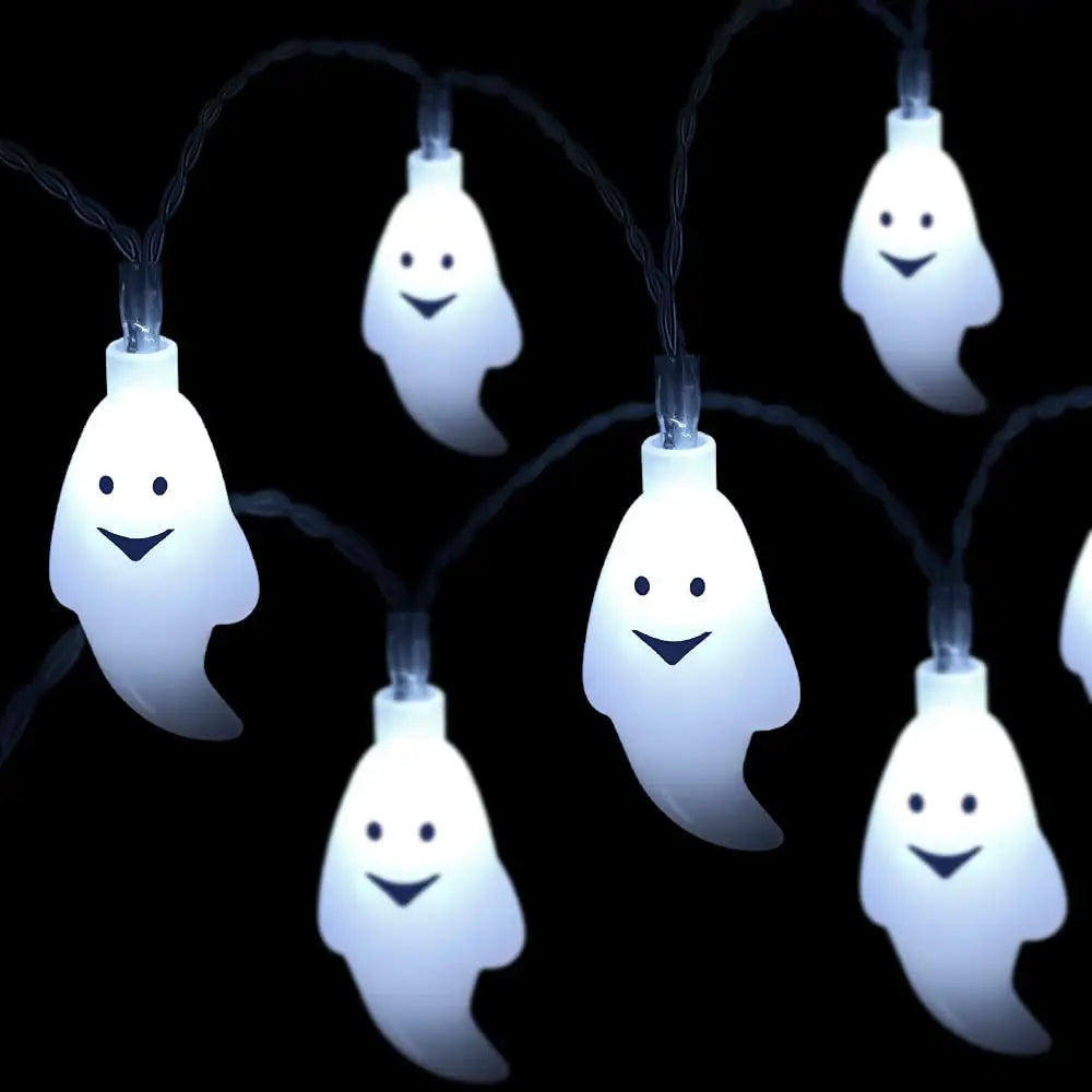 Solar Ghost Light Halloween Christmas Decoration Ghost String Led Lamp Sun Outdoor 100 LED for Waterproof Garland Party Decor
