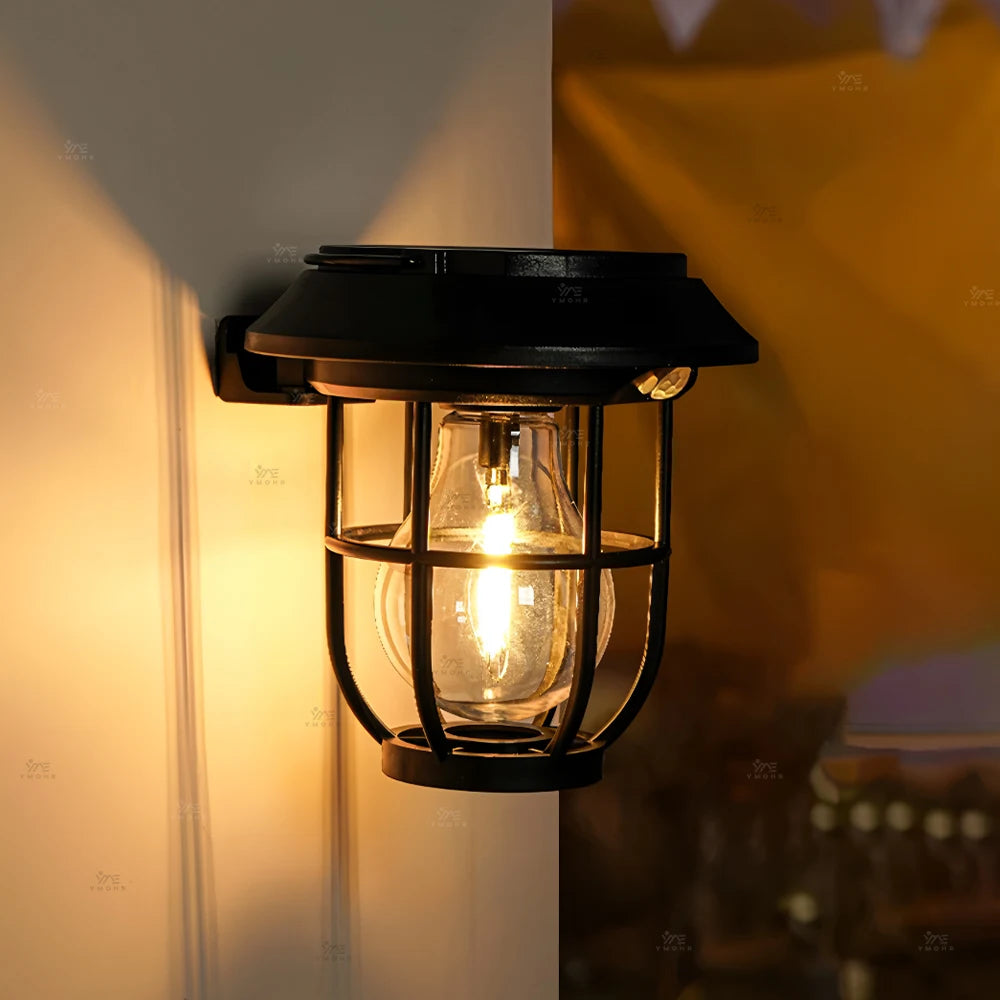 1200LM Warm Solar Camping Lights Lawn Lights Wall Lamps Solar Outdoor Lights Courtyard Garden Decoration Night Light Mood lights