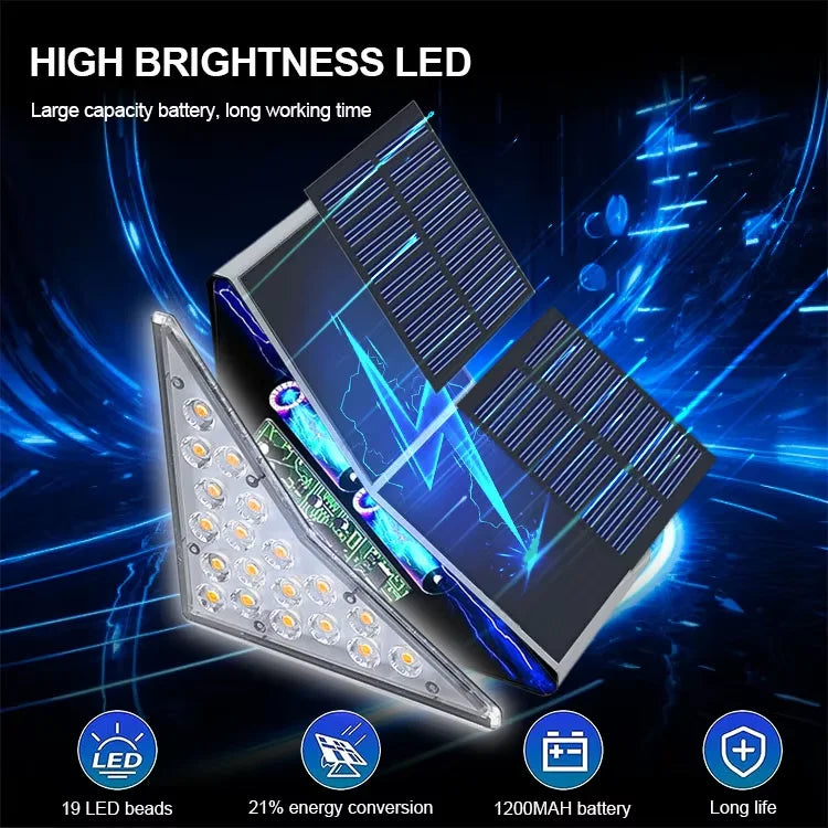 Solar Step Lights for Outside IP67 Waterproof Solar Stair Light Warm White Lighting Patio Garden Courtyard Door Sidewalk Decor