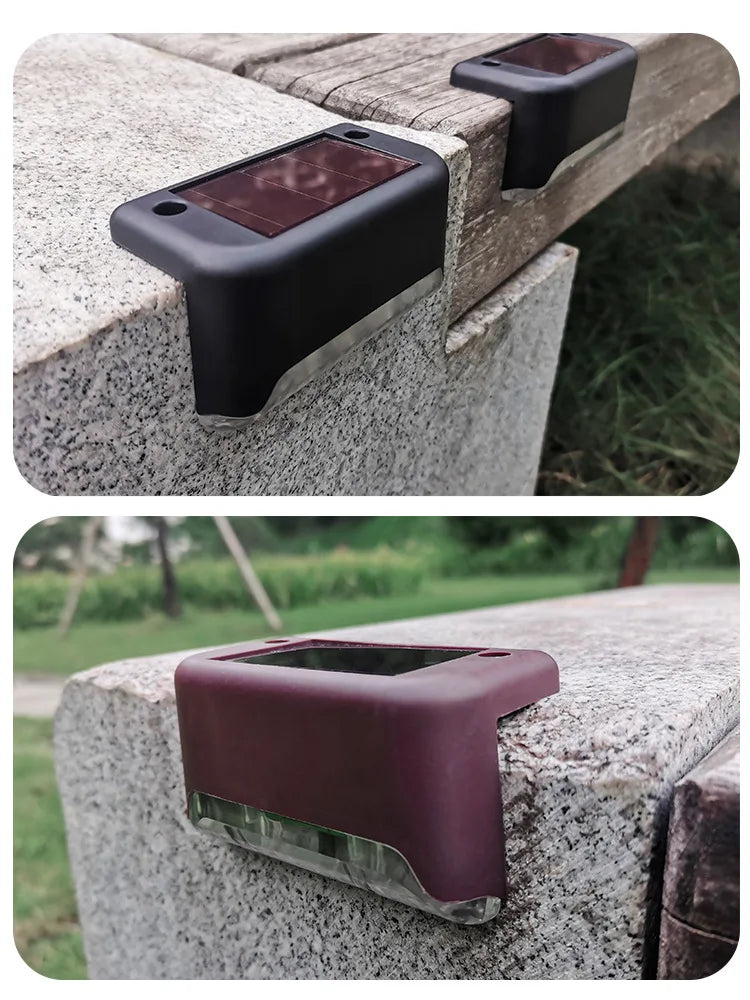 Solar Light Outdoor Stair Wall Step LED Street Garden Balcony Decoration Waterproof Stairs Fence Lamp