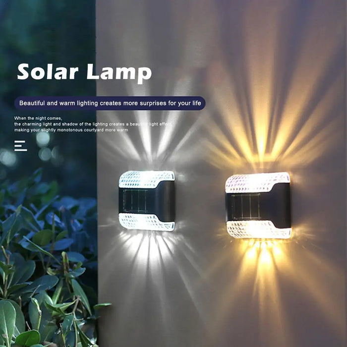 Solar Lights Outdoor Wall Waterproof Up and Down Wall Lights Garden Ambient Light for Garden Decoration Fence Patio Garage