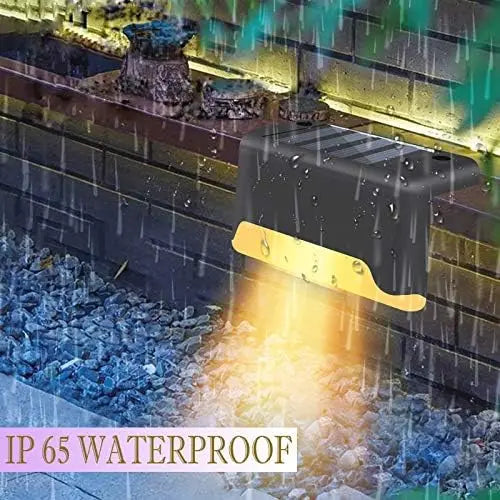 Solar Deck Lights for Outdoor, Waterproof Solar LED Lights for Deck, Step, Railing, Wall, Patio, Garden,Yard Cool (Warm)White