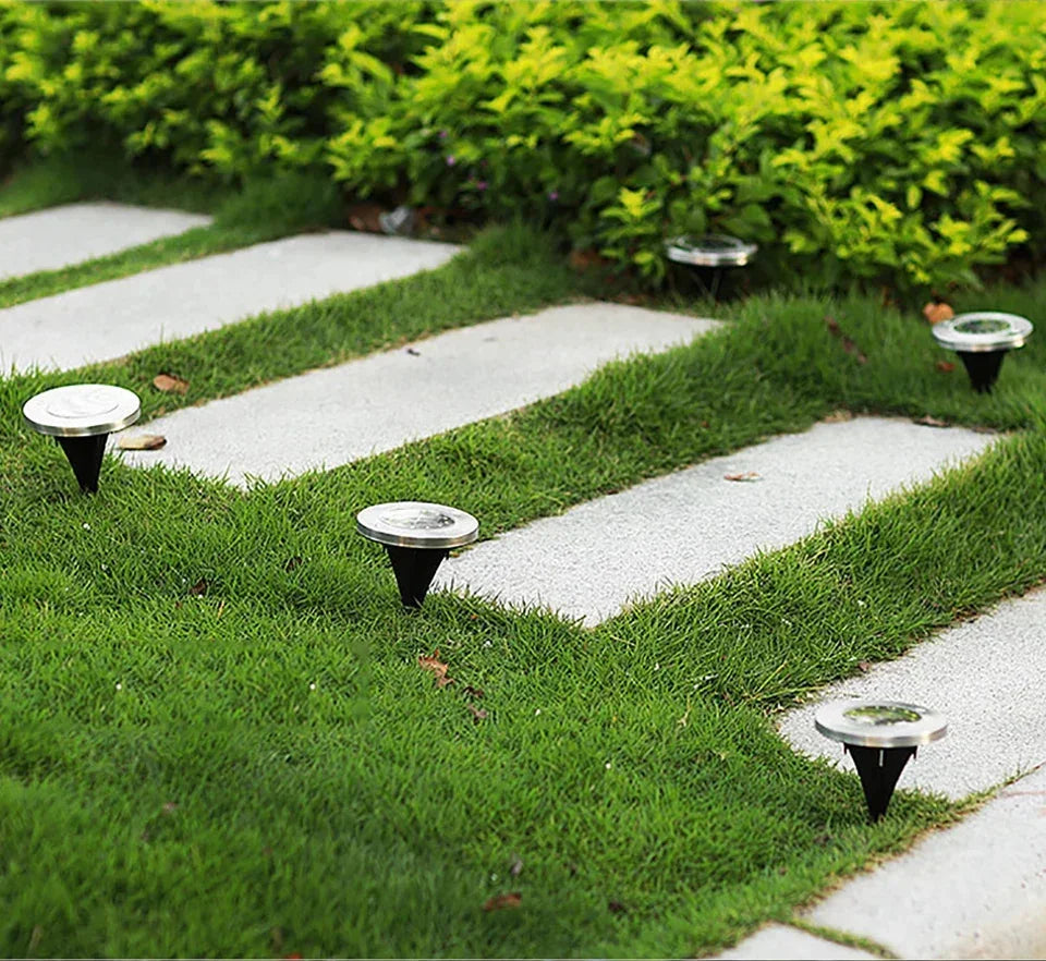 1/2pcs/4pcs/8pcs Outdoor Solar Lights Buried Garden Decor 8/20LED Lamp Sunlight Power Disk Light Underground Yard Lawn Spotlight