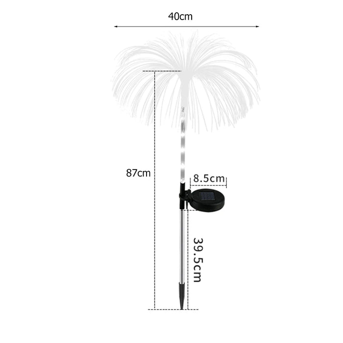LED Solar Flower Fairy Light Outdoor Waterproof Hanging Light Lawn Stakes Lamps for Home Garden Courtyard Festival Decoration