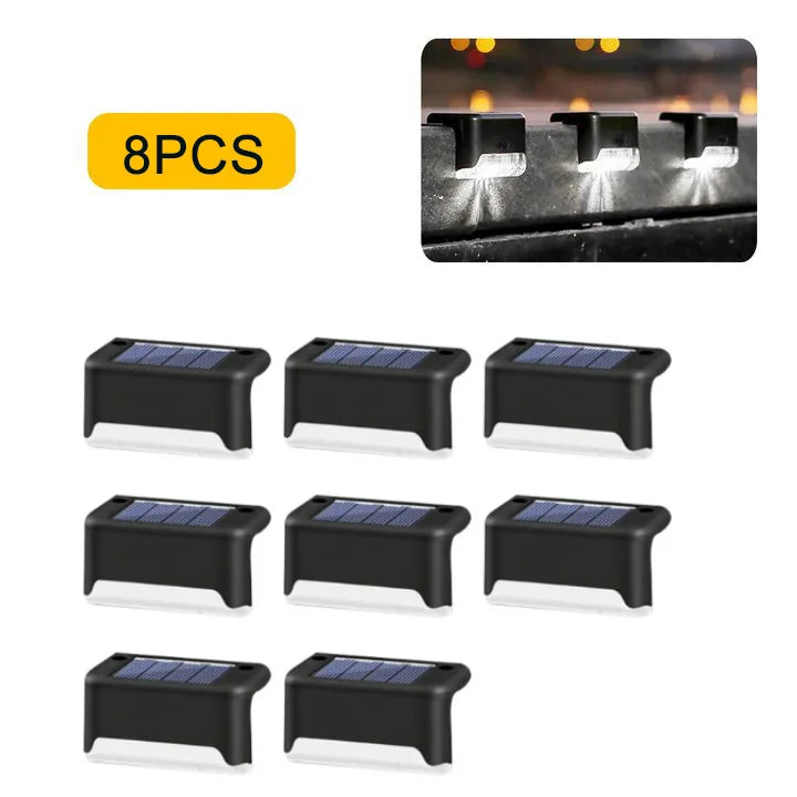 4/8/12pcs LED Solar Step Lamp Outdoor Garden Lights Solar Stair Light Waterproof Fence Lamp Decoration for Patio Path Deck Stair