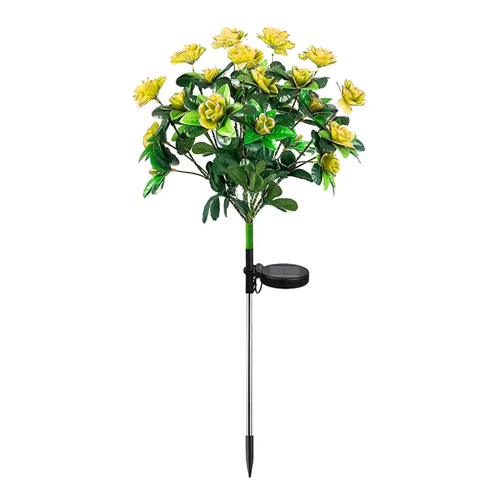 Solar Azalea Flower Lights Waterproof Garden Light Outdoor Pathway Lights Yard Lawn Patio Decorative Lamp Solar Landscape Light