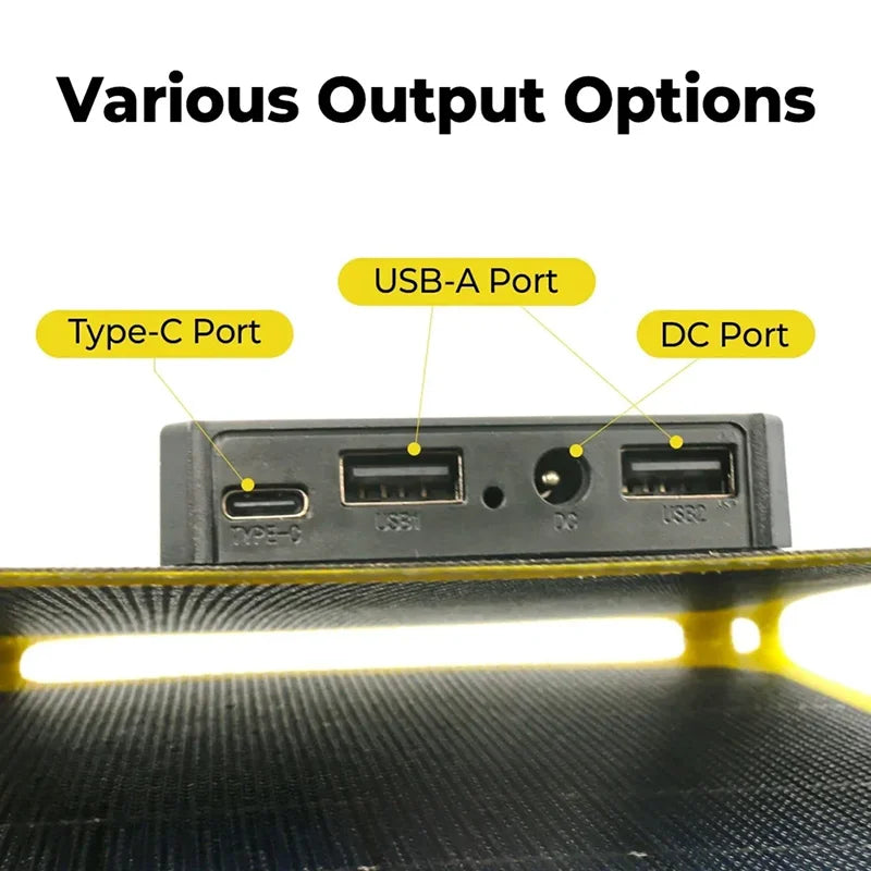 Outdoor Flexible Solar Panel 5V 30W 40W Portable Battery Mobile Phone Charge PD QC 3.0 9V 12V for USB A C Cells Power Bank
