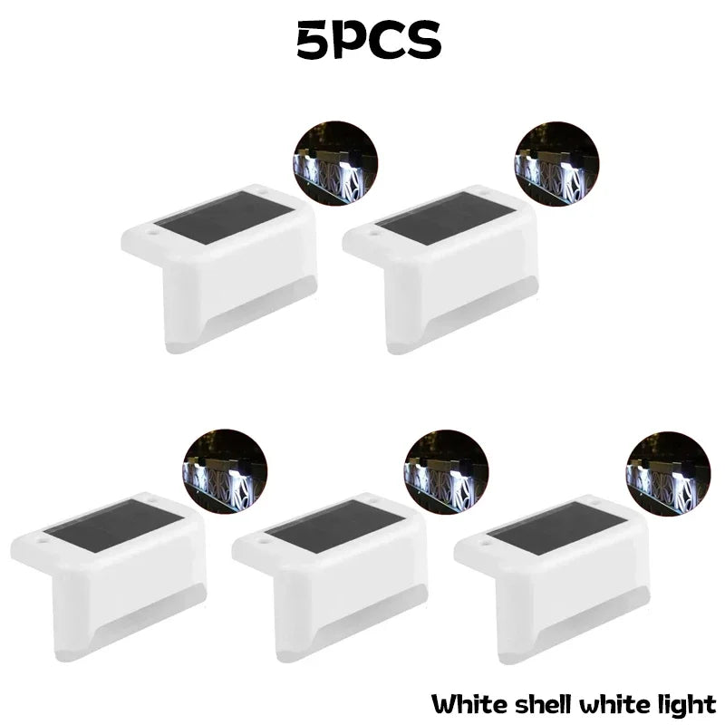 1~10pcs Solar Deck Lights Outdoor Step Lights Waterproof Led Solar Lights for Railing Stairs Step Fence Yard Patio and Pathway