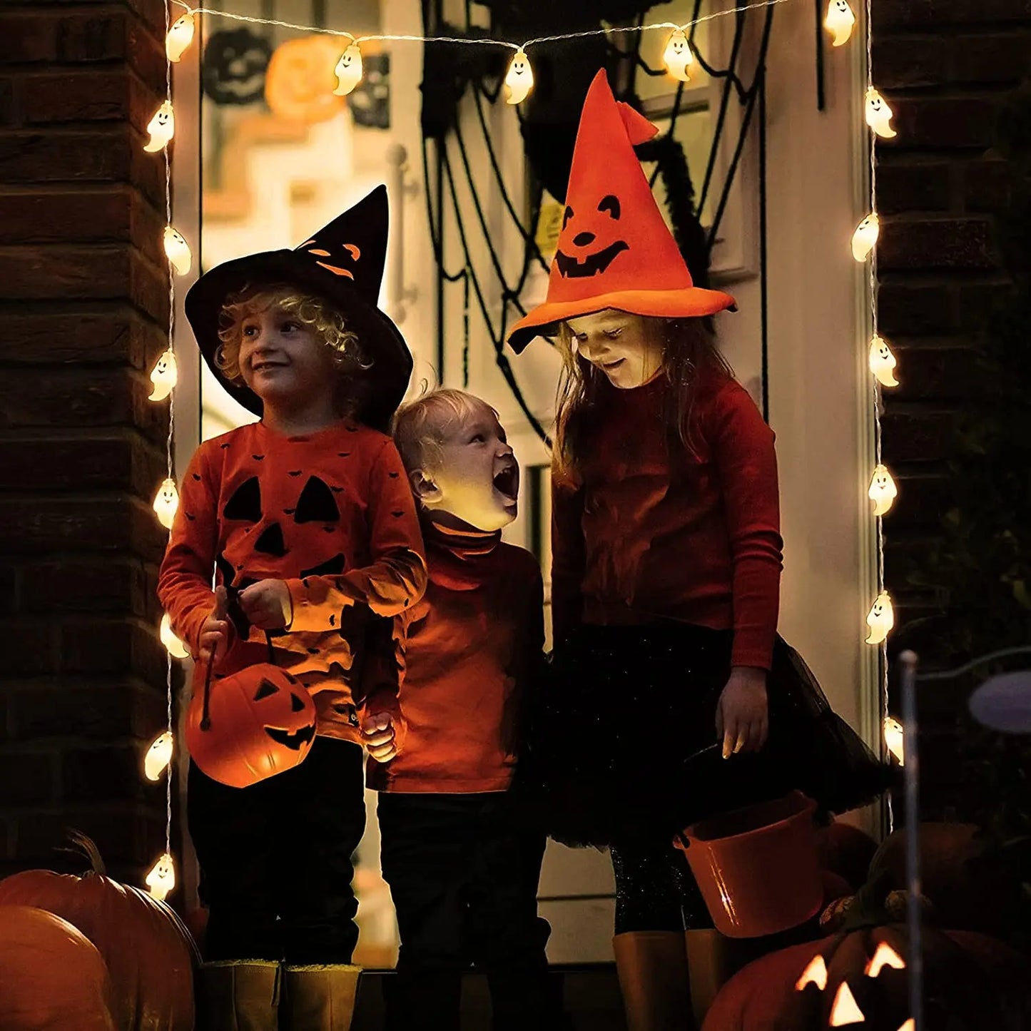 Solar Ghost Light Halloween Christmas Decoration Ghost String Led Lamp Sun Outdoor 100 LED for Waterproof Garland Party Decor