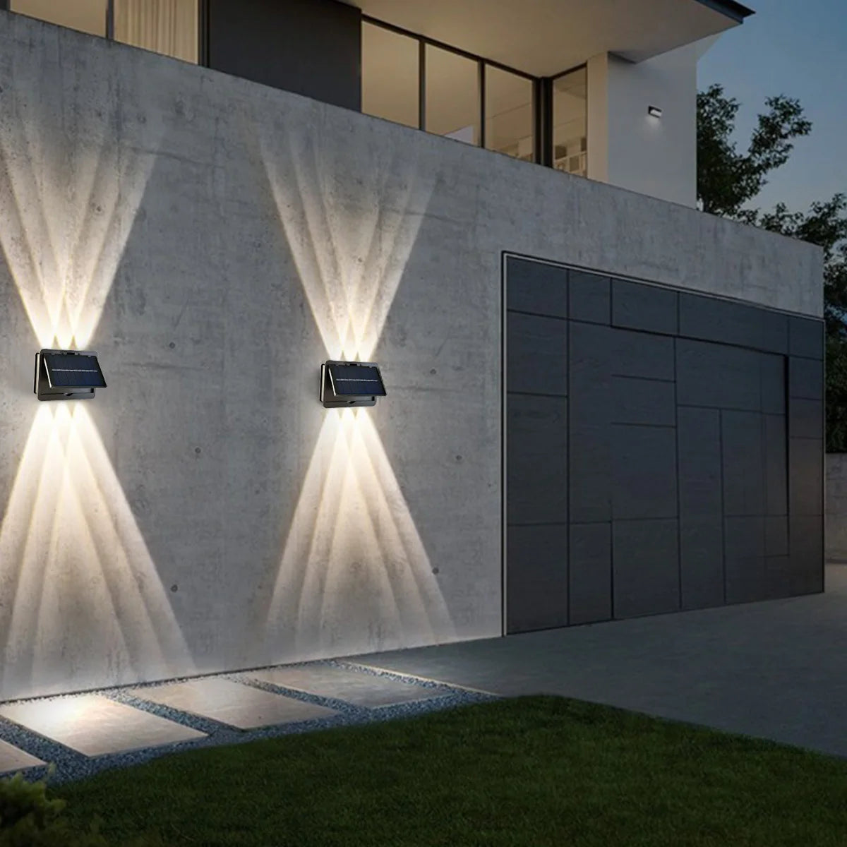 Solar Fence Lights IP54 Fence Solar Light Outdoor Fence Light for Outside Backyard/Railing/Step/Patio/Stair Railings and Wall