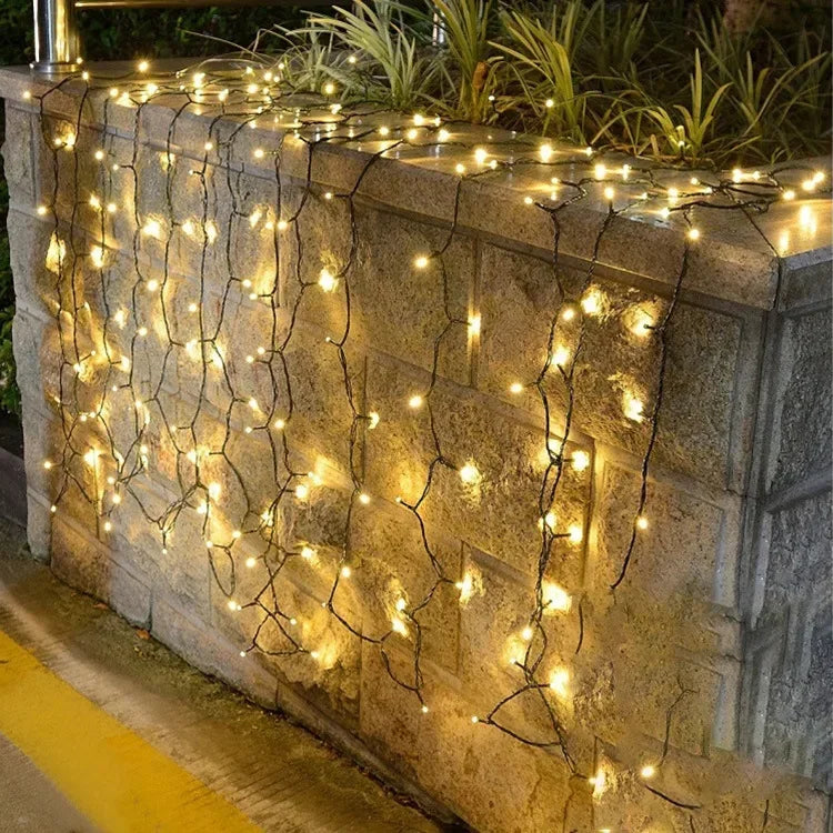 Led Solar String Lights Outdoor Solar Christmas Lights 8 Modes Twinkle Fairy Lights for Xmas Tree Garden Wedding Decoration