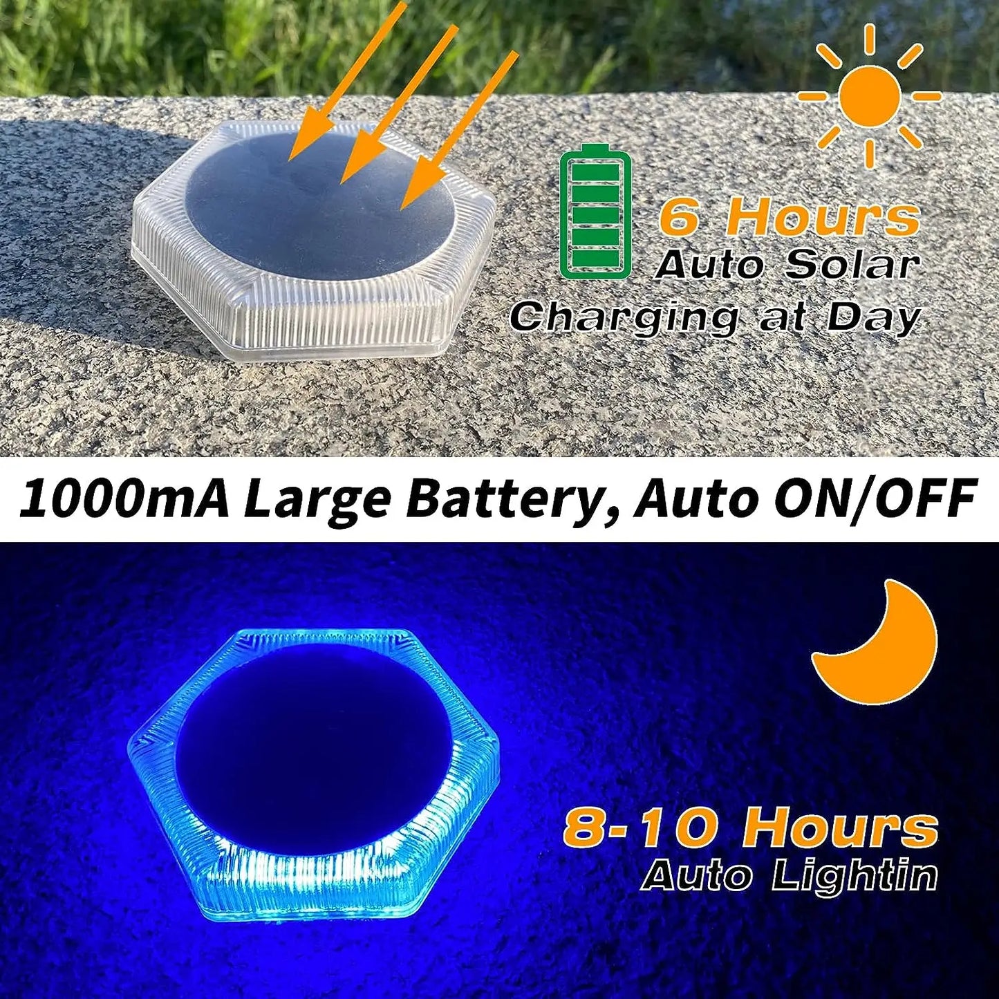 Solar Deck Lights Fence Post Solar Lights for Patio Pool Stairs Step and Pathway Deck Lights Solar Powered Outdoor Lights