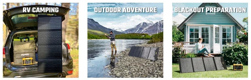 100W Portable Folding Solar Panel IP65 Waterproof Foldable Solar Panel Power Backup, Solar Charger for Power Station RV Camping