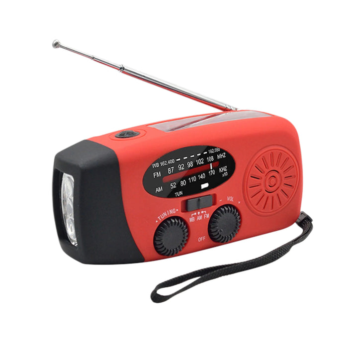 Hand Crank Solar Weather Radio 1200mAh AM/FM/NOAA Emergency Weather Radio Portable Power Bank with Solar Charging Battery 2024
