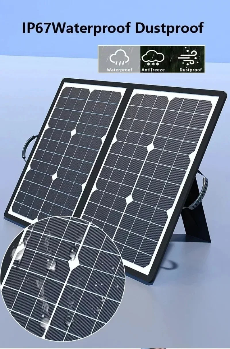 1000W 18V Portable Foldable Solar Panel Kit Complete Solar Power Station for Car Boat Caravan Camping Outdoor