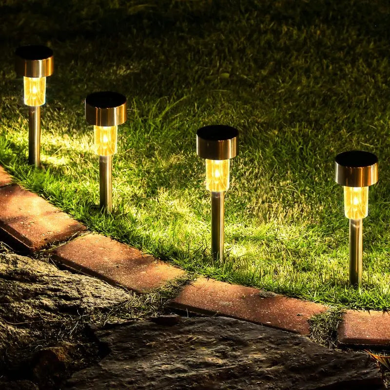 Solar Outdoor Lights Garden Lamp Solar Powered Waterproof Landscape Path Outdoor for Yard Backyard Lawn Patio Decorative