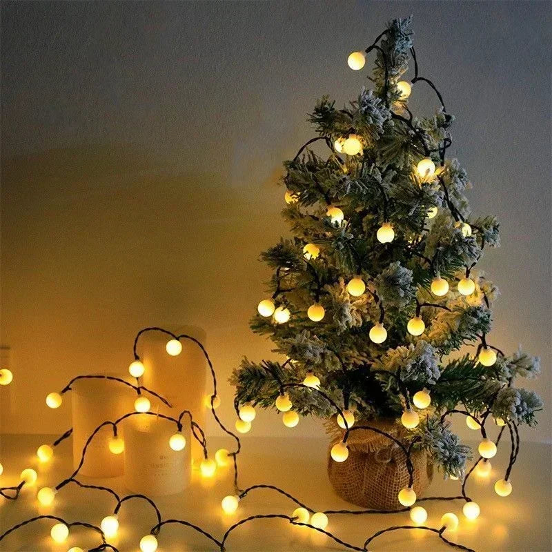 Solar Ball String Lights 8 Modes Lighting for Outdoor Garden House Fence Balcony Tree Party Street Wedding Party Decoration