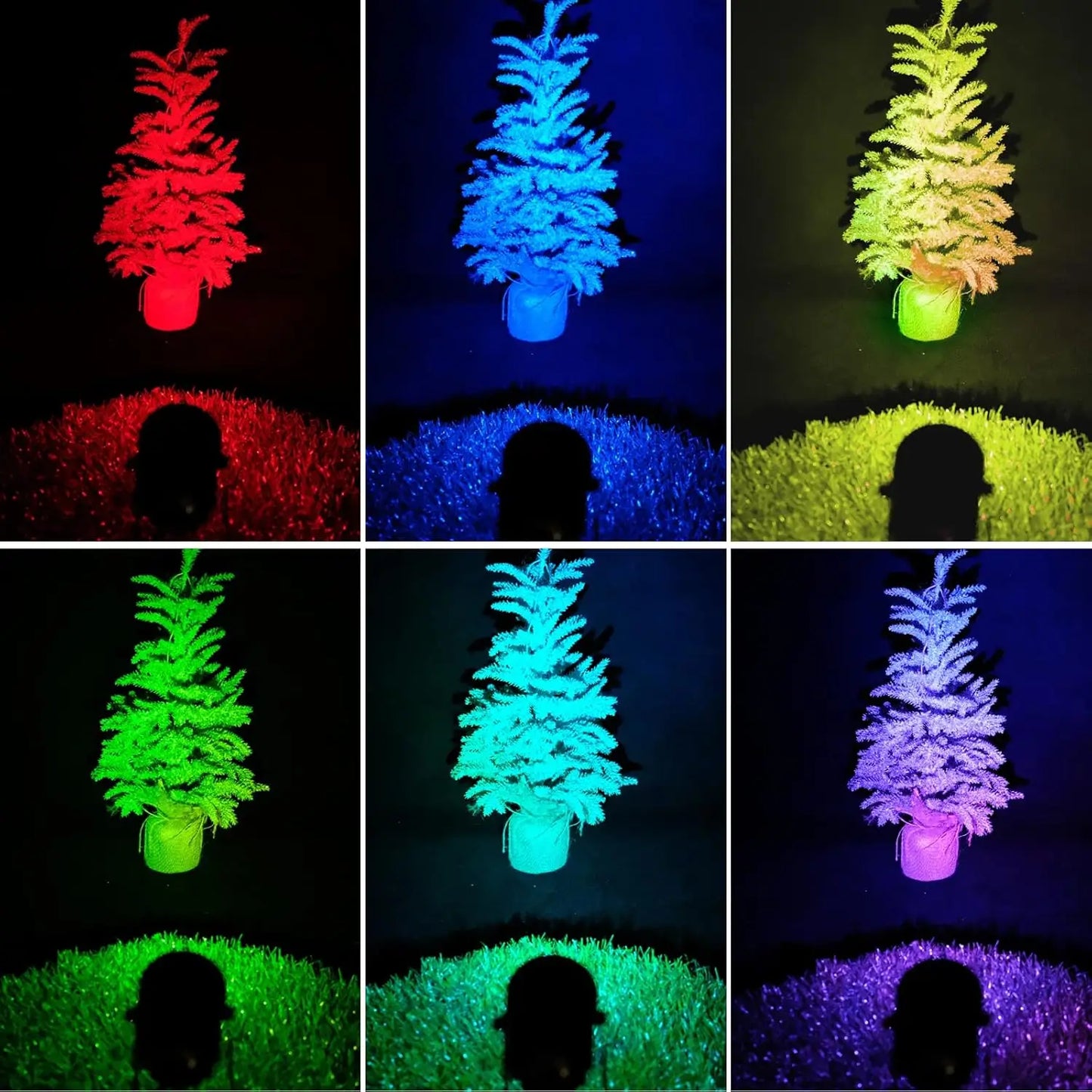 1/2/4/6 LEDS RGB Solar Spotlight IP65 Waterproof Color Changing Outdoor Garden Light For Landscape Tree Solar Street Wall Lamp