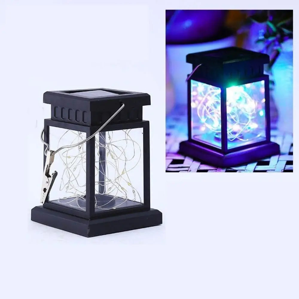 Waterproof Solar Hanging Lantern Luminous Atmosphere Simulated Candle Lanterns Hanging Night Lights Led Wind Lights
